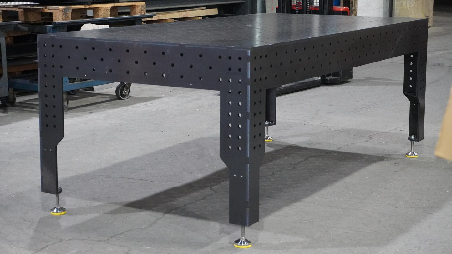 3D Schweißtisch PREMIUM D16 | 2400x1200x200x12mm + 36tlg. Werkzeug-Set