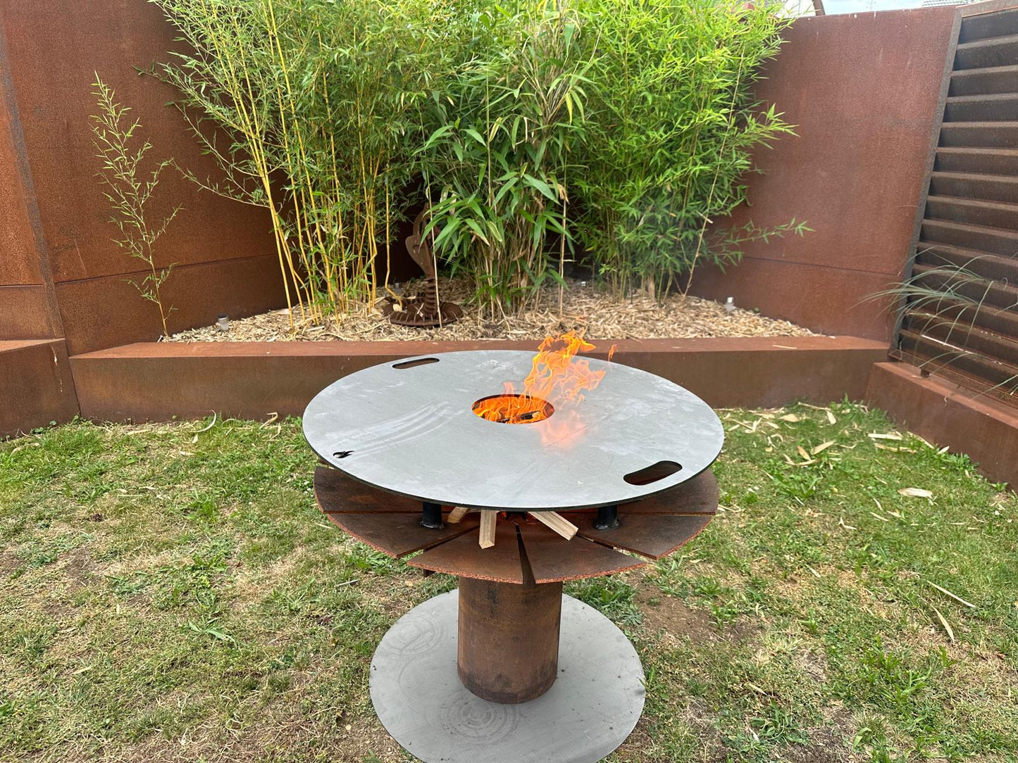Feuerplatte + Grilleinsatz Einlegerost - 6mm