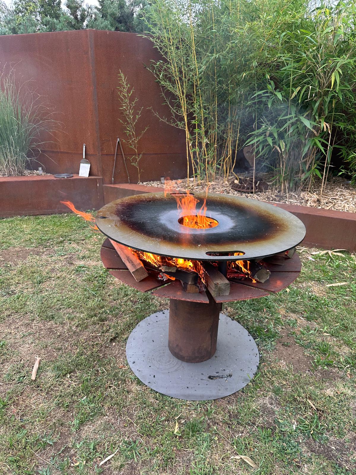 Feuerplatte + Grilleinsatz Einlegerost - 6mm