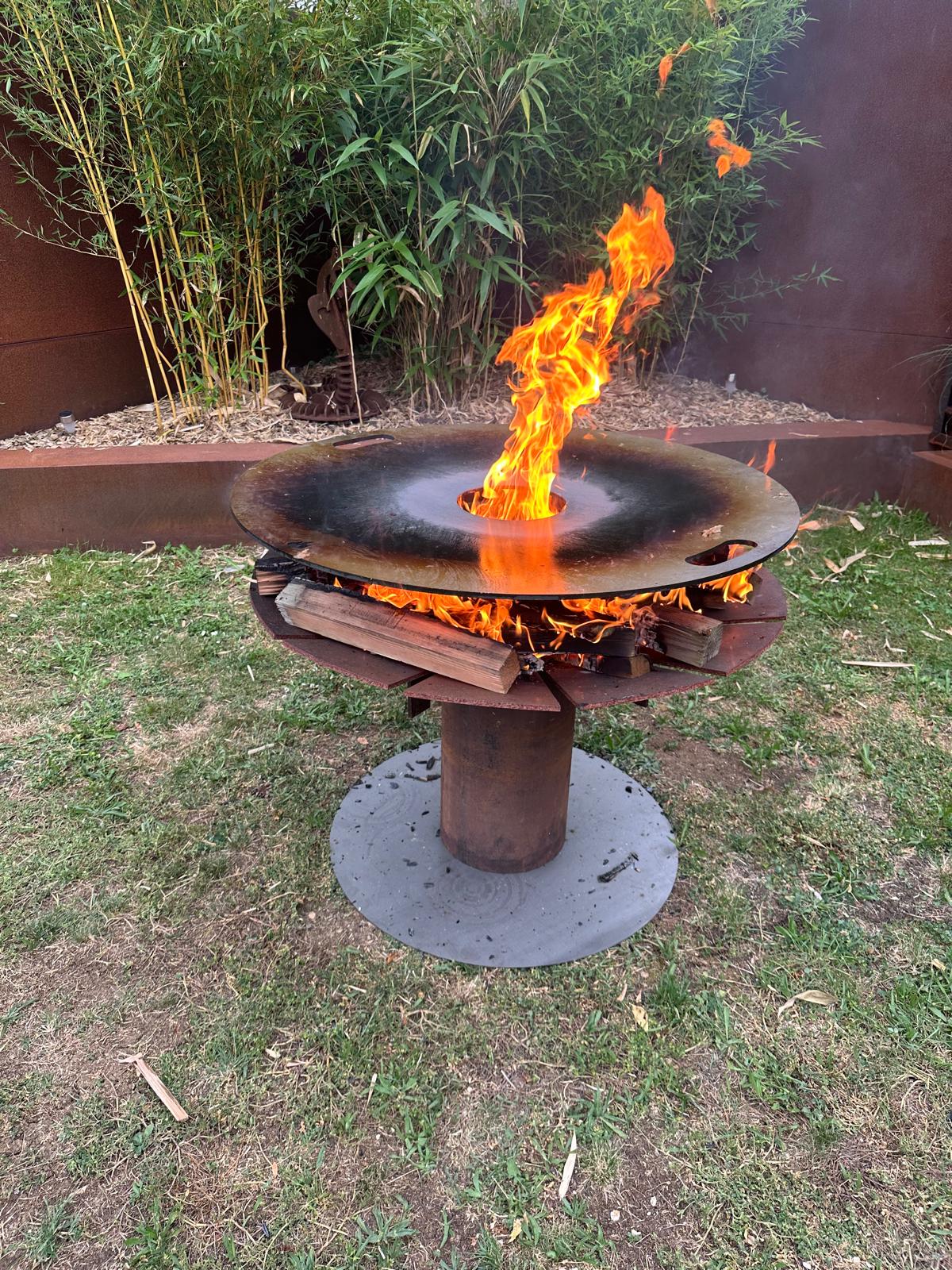 Feuerplatte + Grilleinsatz Einlegerost - 6mm