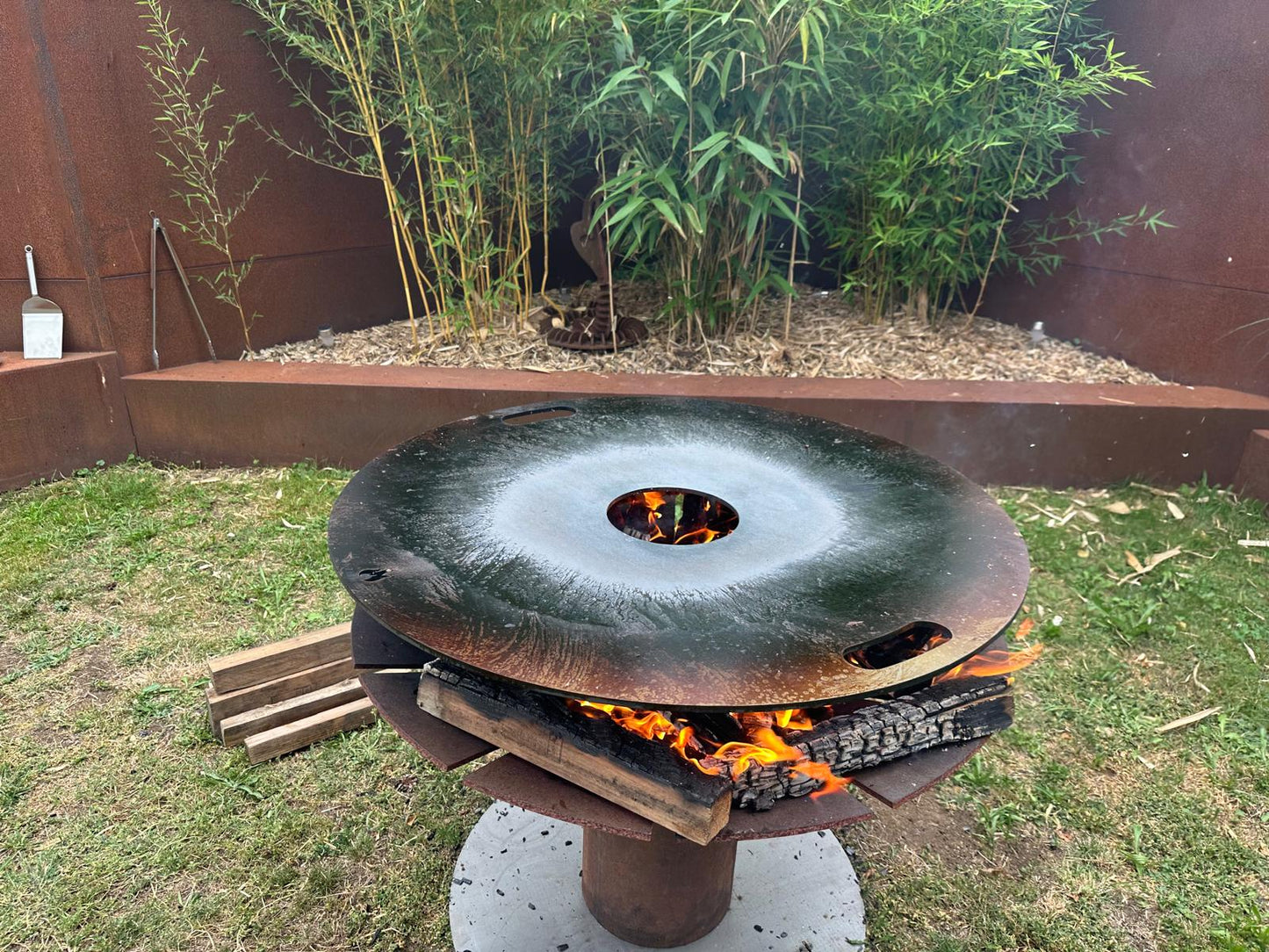 Feuerplatte + Grilleinsatz Einlegerost - 6mm