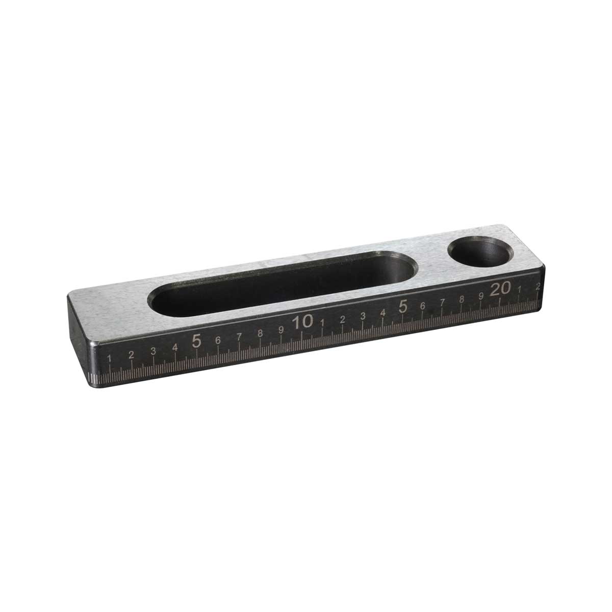 Universal-Anschlag D28 | 225x50x25mm – 1x Rundloch + 1x Langloch