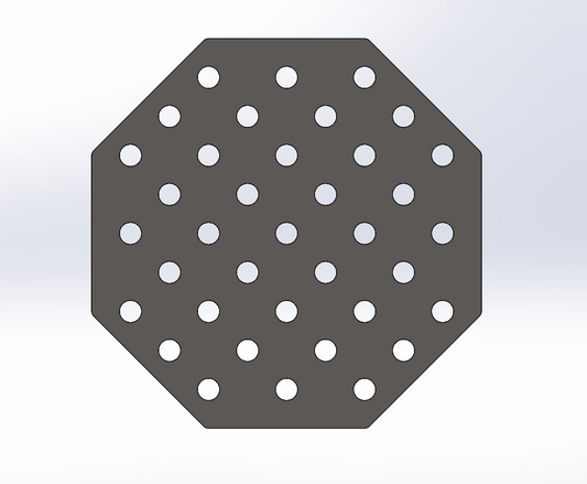 Achtkant Lochplatte D28 12 mm – präzise System-28-Lochplatte für anspruchsvolle Anwendungen im Schweißtisch- und Vorrichtungsbau