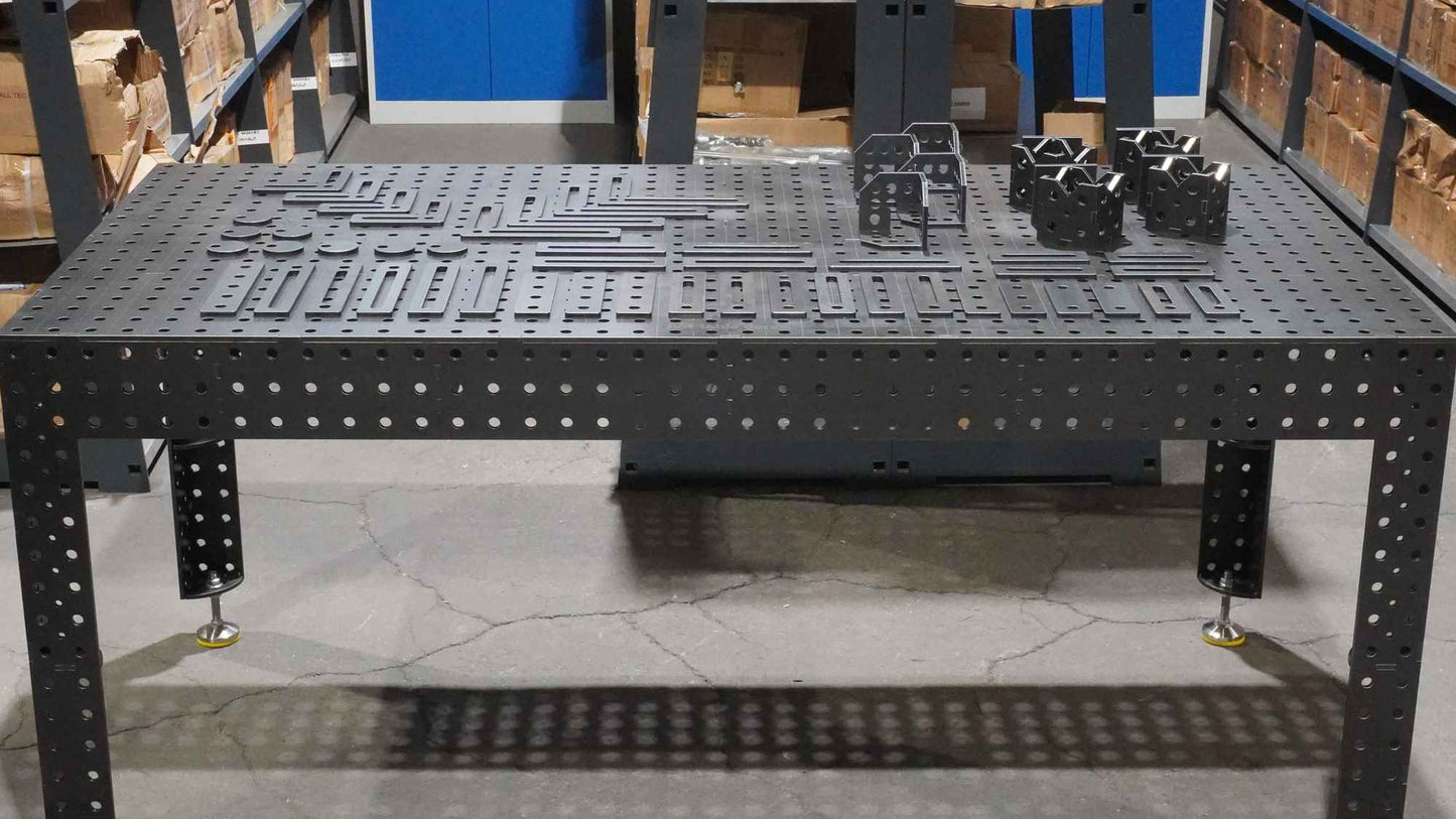 3D Schweißtisch PREMIUM D16 | 2000x1000x150x8mm + 42tlg. Werkzeug-Set