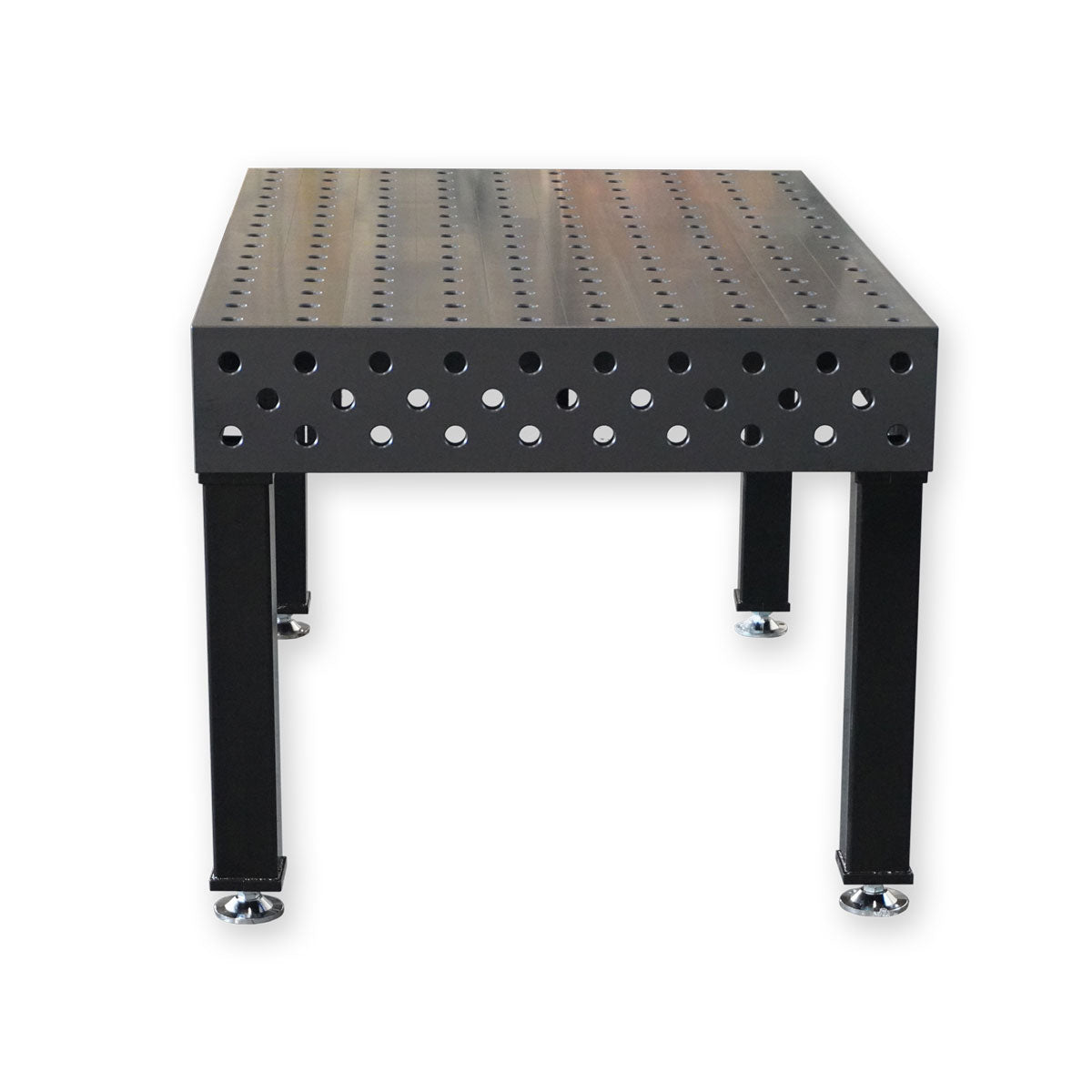 PROFI D28 Schweisstisch 1500 × 1000 mm, plasmanitriert – Frontansicht entlang der schmalen Tischseite
