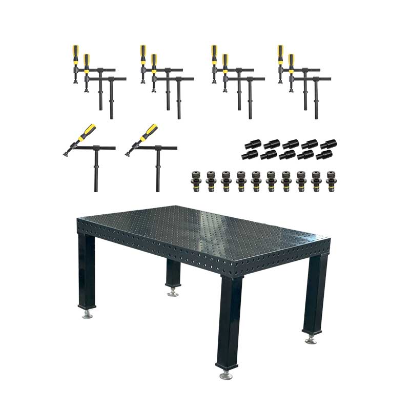 3D Schweißtisch PROFI D16 Plasmanitriert – 1500×1000×100 mm | 12 mm stark + 30-tlg. Werkzeugsatz
