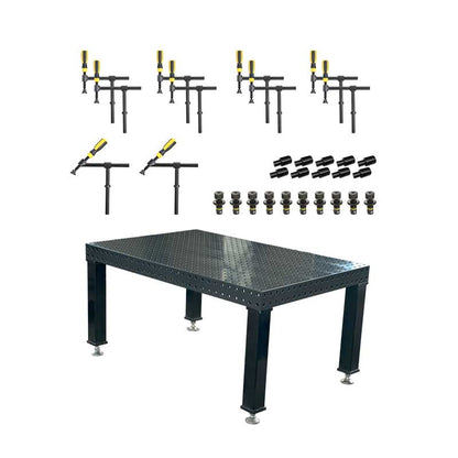 3D Schweißtisch PROFI D16 Plasmanitriert – 1500×1000×100 mm | 12 mm stark + 30-tlg. Werkzeugsatz