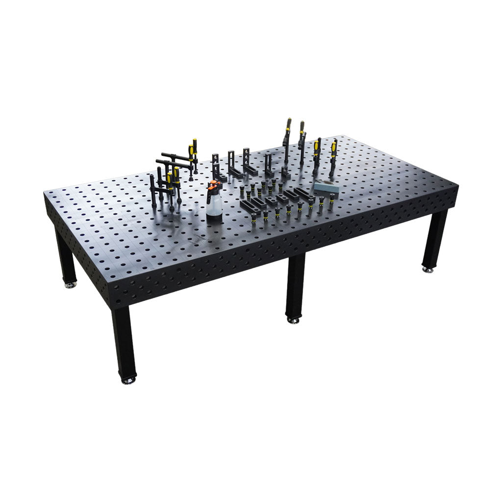 3D Schweißtisch PROFI Ø28 Plasmanitriert
3000 × 1500 × 200 mm | 25 mm
inkl. 40-tlg. PROFI Set D28×50 mm