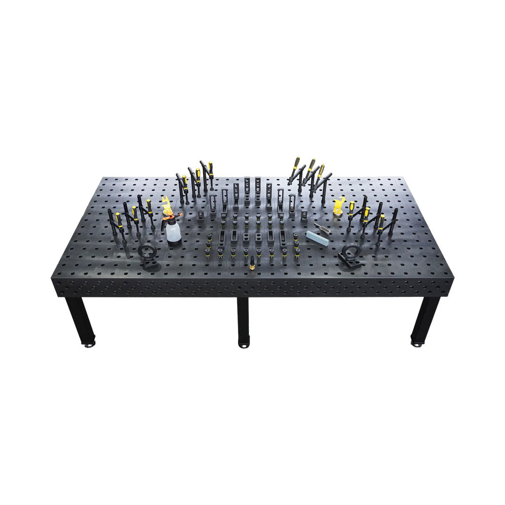 3D Schweißtisch PROFI Ø28 Plasmanitriert
3000 × 1500 × 200 mm | 25 mm
inkl. 60-tlg. PROFI Set D28×50 mm