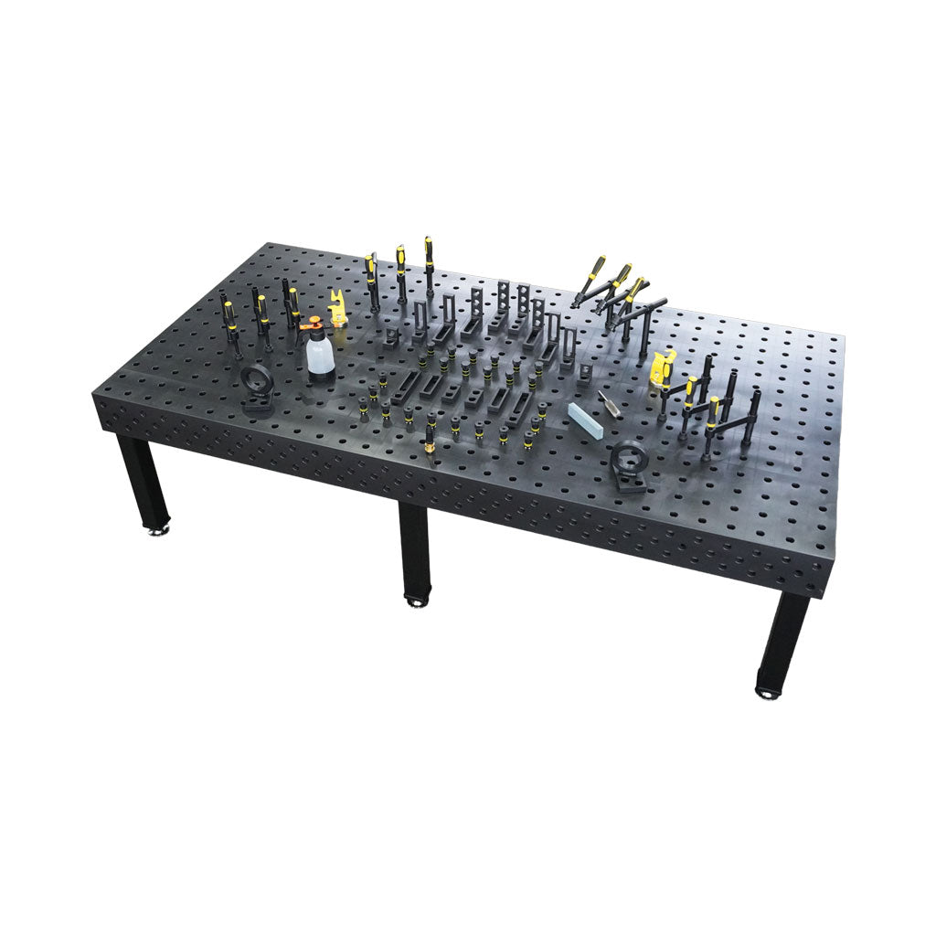 3D Schweißtisch PROFI Ø28 Plasmanitriert
3000 × 1500 × 200 mm | 25 mm
inkl. 60-tlg. PROFI Set D28×50 mm