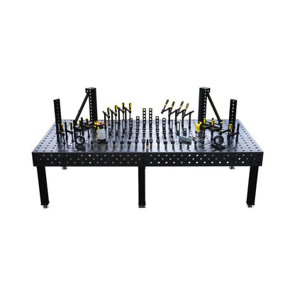3D Schweißtisch PROFI Ø28 Plasmanitriert – 2000×1000×200mm | 25mm mit 80-tlg. PROFI Set D28×50mm
