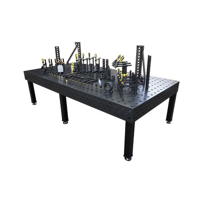 3D Schweißtisch PROFI Ø28 Plasmanitriert – 2000×1000×200mm | 25mm mit 80-tlg. PROFI Set D28×50mm