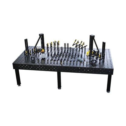 3D Schweißtisch PROFI Ø28 Plasmanitriert – 2000×1000×200mm | 25mm mit 80-tlg. PROFI Set D28×50mm
