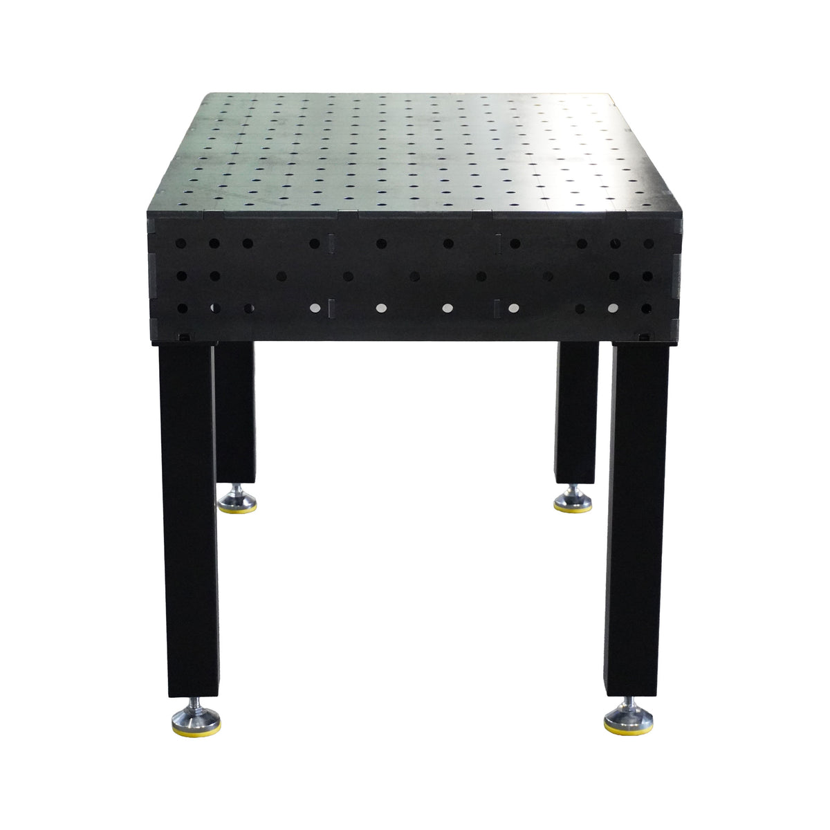 Work-Pro D16 Schweißtisch 1200 × 800 mm mit Diagonalraster – Seitenansicht