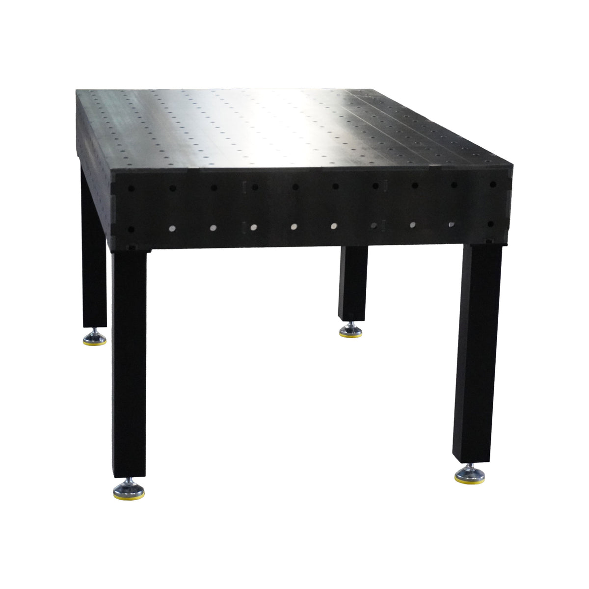 Work-Pro D16 Schweißtisch 1500 × 1000 mm mit Raster 100 × 100 mm – Seitenansicht