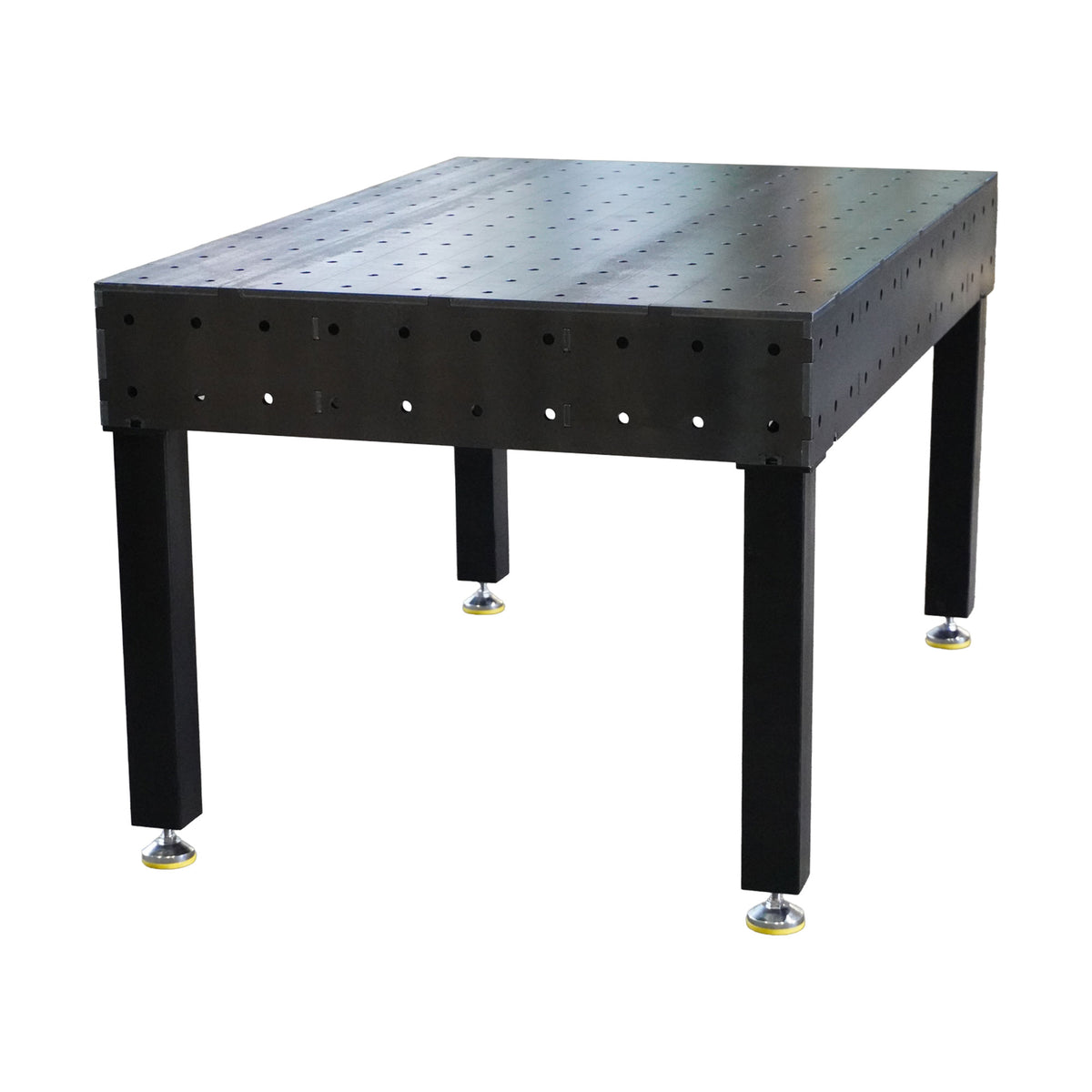 Work-Pro D16 Schweißtisch 1500 × 1000 mm mit Raster 100 × 100 mm – Perspektivansicht