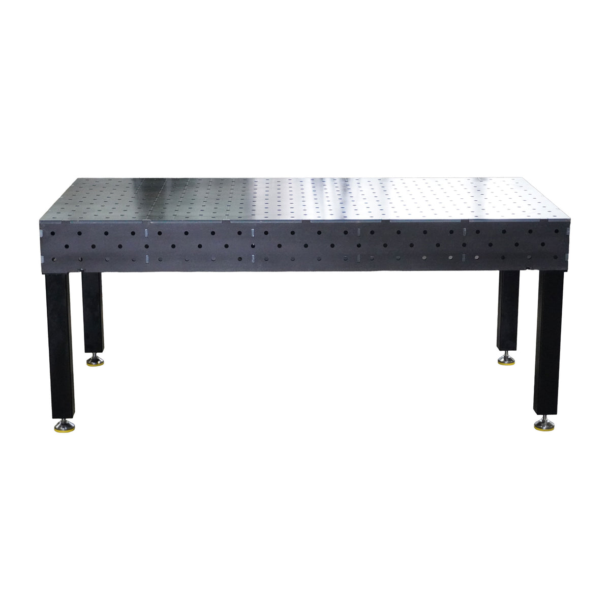 Work-Pro D16 Schweißtisch 2000 × 1000 mm mit Diagonalraster – Seitenansicht