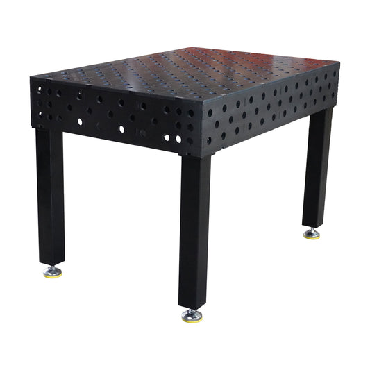 3D-Schweisstisch Work-Pro D28 1200 × 800 mm mit 12 mm Arbeitsplatte und Diagonalraster 100 × 100 mm