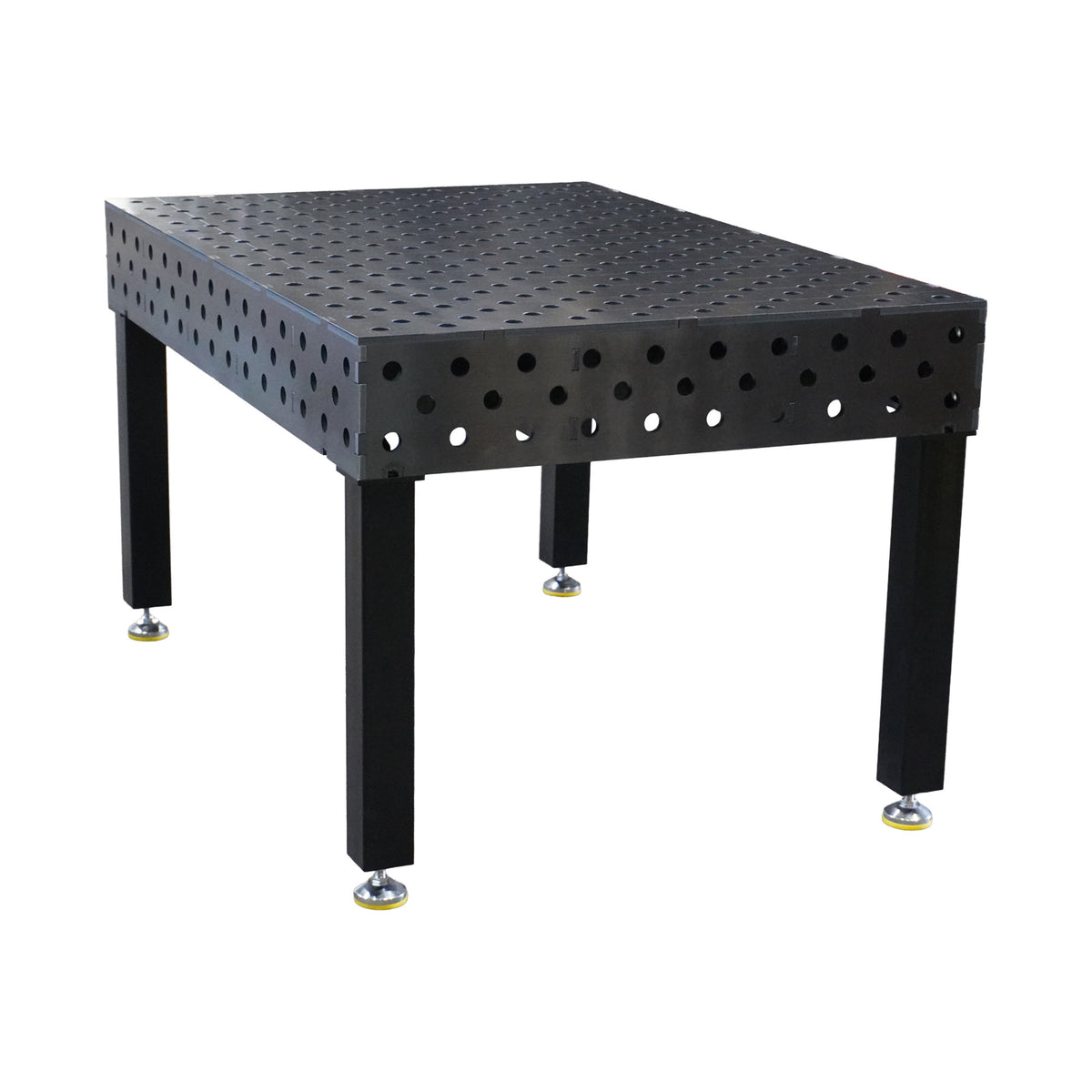 Work-Pro D28 Schweisstisch mit 12 mm Platte und Diagonalraster 100 × 100 mm – Perspektivansicht
