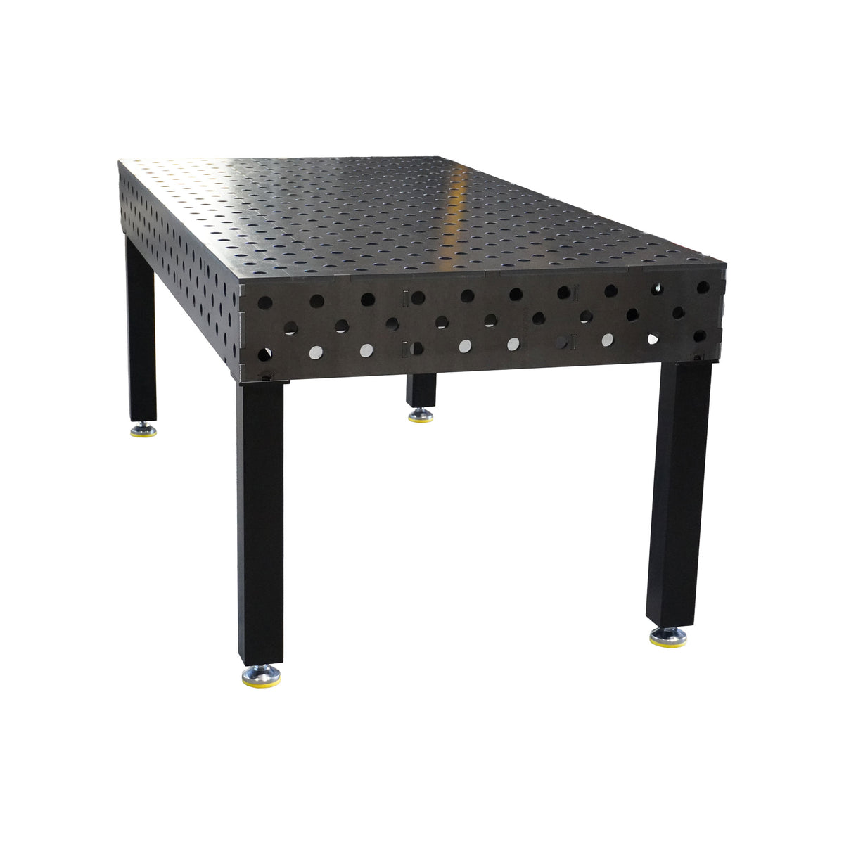 3D-Schweisstisch Work-Pro D28 2000 × 1000 mm mit Diagonalraster – Perspektivansicht