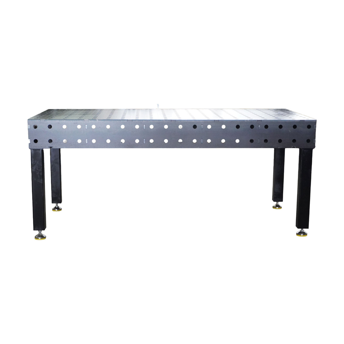 Work-Pro D28 Schweisstisch 2000 × 1000 mm – Seitenansicht der 3D-Tischkonstruktion