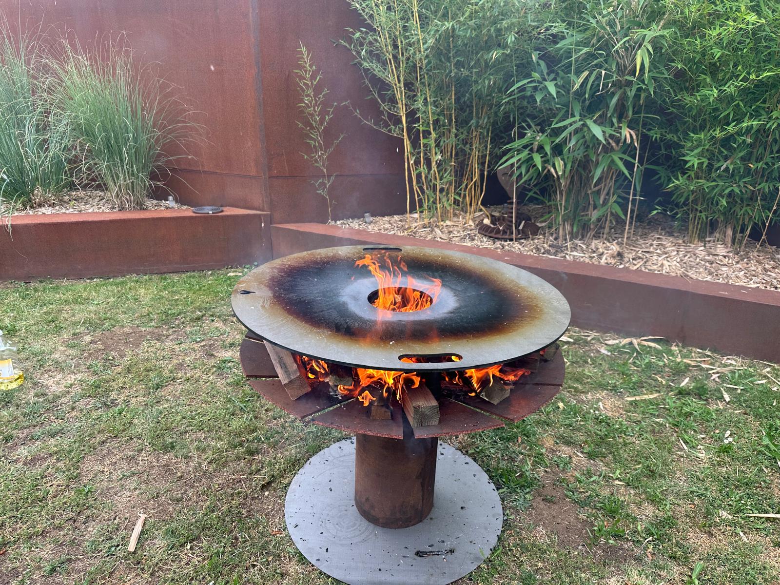 Feuerplatte + Grilleinsatz Einlegerost - 6mm