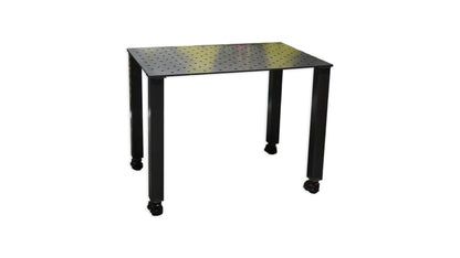  Schweißtisch Werkbank Lochtisch 1200x800x8mm in PREMIUMSTAHL + 4 Schwenkbare Heberollen