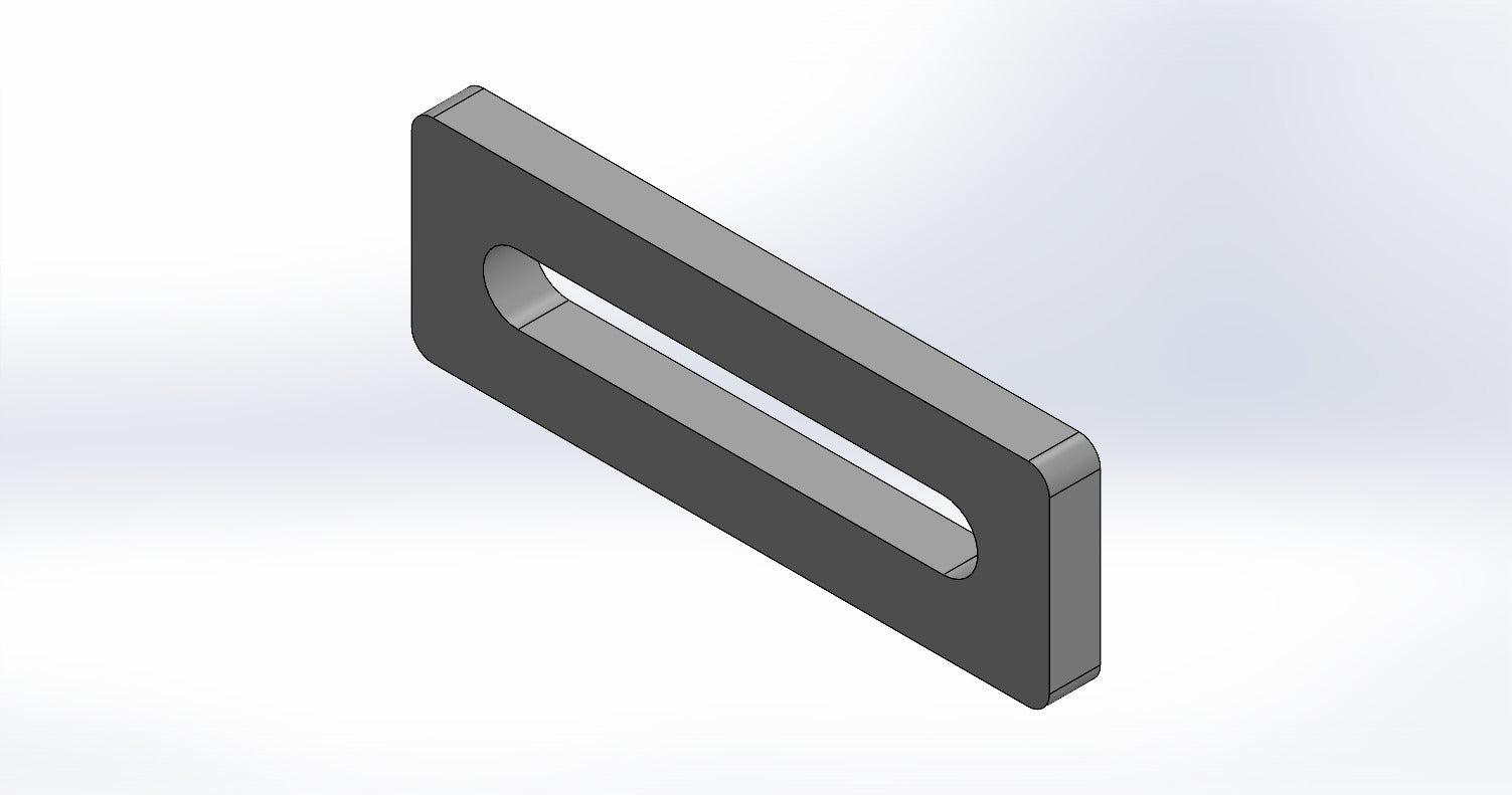 Universalanschlag Premium - 1x Langloch - 150x50x12mm