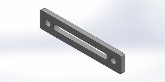 Universalanschlag Premium - 2x Rundloch + 1x Langloch 250x50x12mm