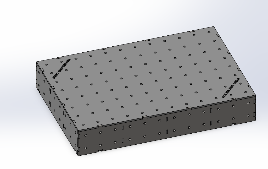 Work-Pro D16 Schweisstischplattform mit 12 mm Materialstärke und Raster 100 × 100 mm