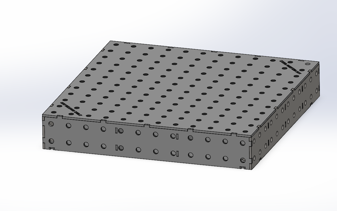 Work-Pro D28 Schweisstischplattform 1200 × 1200 mm mit 12 mm Materialstärke und Raster 100 × 100 mm