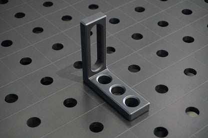 Anschlag-Spannwinkel D16 | 90x30x90x12mm - 3x Rundoloch - 1x Langloch