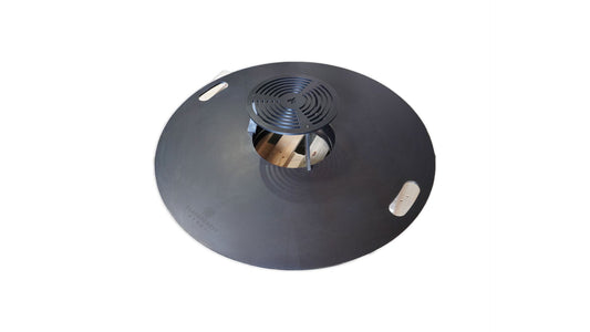 Feuerplatte Black Forest Steel 980mm  + Grilleinsatz mit Anhebung - 8mm