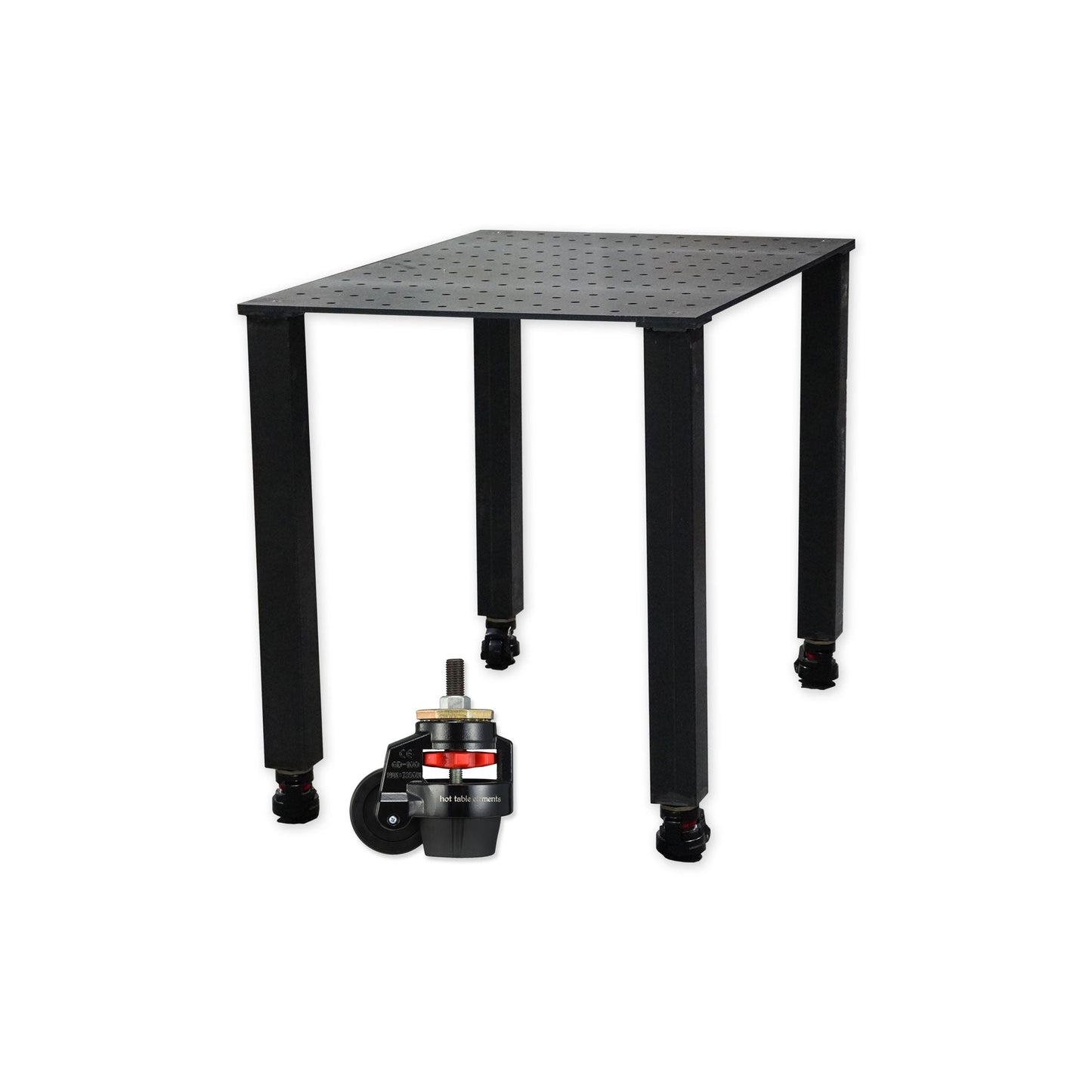  Schweißtisch Werkbank Lochtisch 1200x800x8mm in PREMIUMSTAHL + 4 Schwenkbare Heberollen