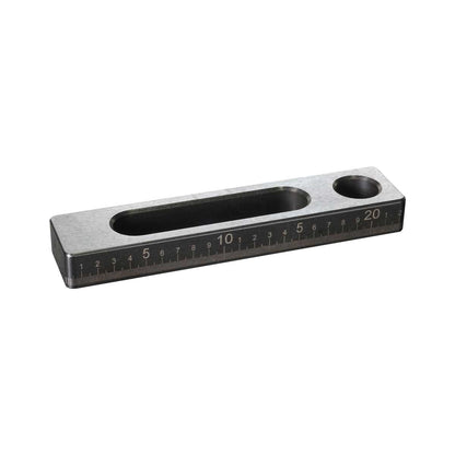 Universal-Anschlag D28 | 225x50x25mm – 1x Rundloch + 1x Langloch