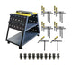 Mobiler Werkzeugwagen Set D16 – Komplettset mit Spanntechnik für 16 mm Schweißtischsysteme
